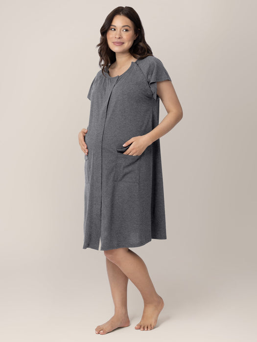 Kindred Bravely Universal Labor & Delivery Gown | Grey Heather