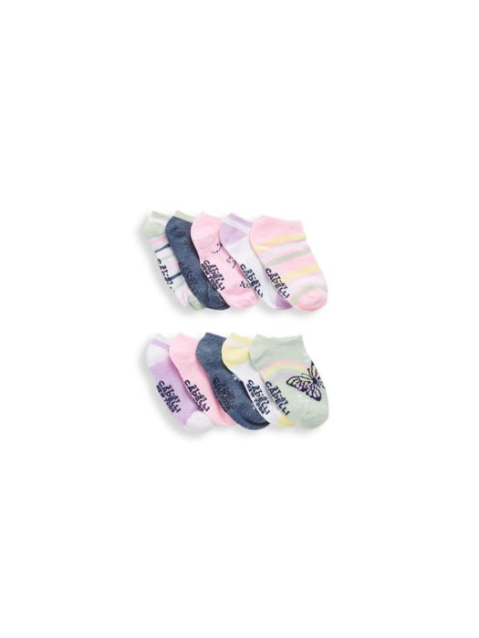Capelli of New York Little Girl’s 10-Pack Spring Mixed Pattern No-Show Socks