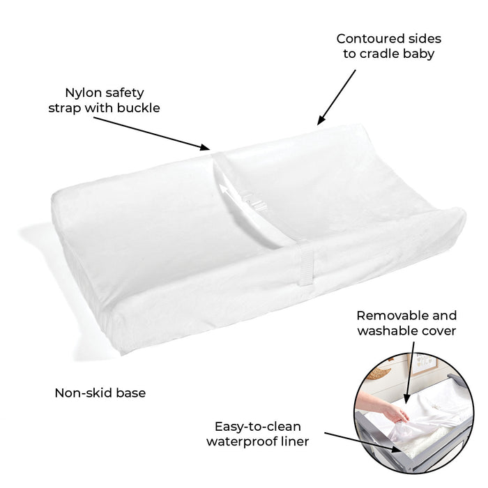 Badger Basket Contoured Changing Pad with Removable Cover