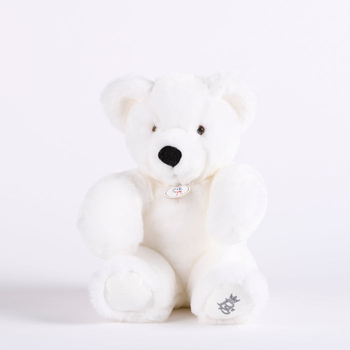 Bebe Sweeny MARTIN | White Plush Bear (30 cm) - Made in France