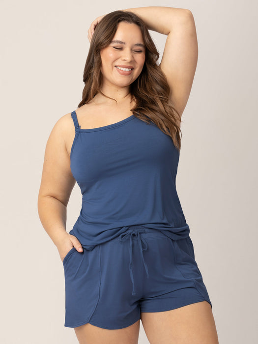 Kindred Bravely Bamboo Lounge Around Nursing Tank | Slate Blue