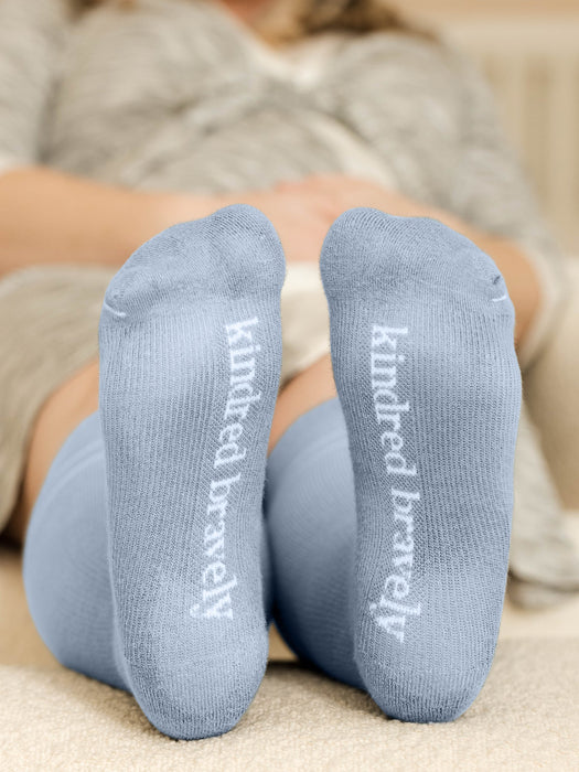 Kindred Bravely Premium Maternity Compression Socks (2-Pack) | Stone Blue & Black