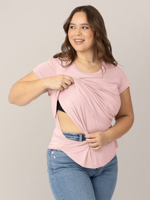 Kindred Bravely Everyday Maternity & Nursing T-shirt | Dusty Pink