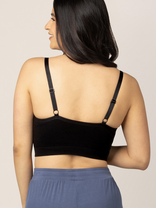 Kindred Bravely Sublime® Bamboo Hands-Free Pumping Lounge & Sleep Bra | Black