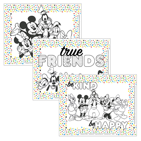 Disney Baby by J.L. Childress ColorMe Disposable Placemats, 24 Pack, Multicolor