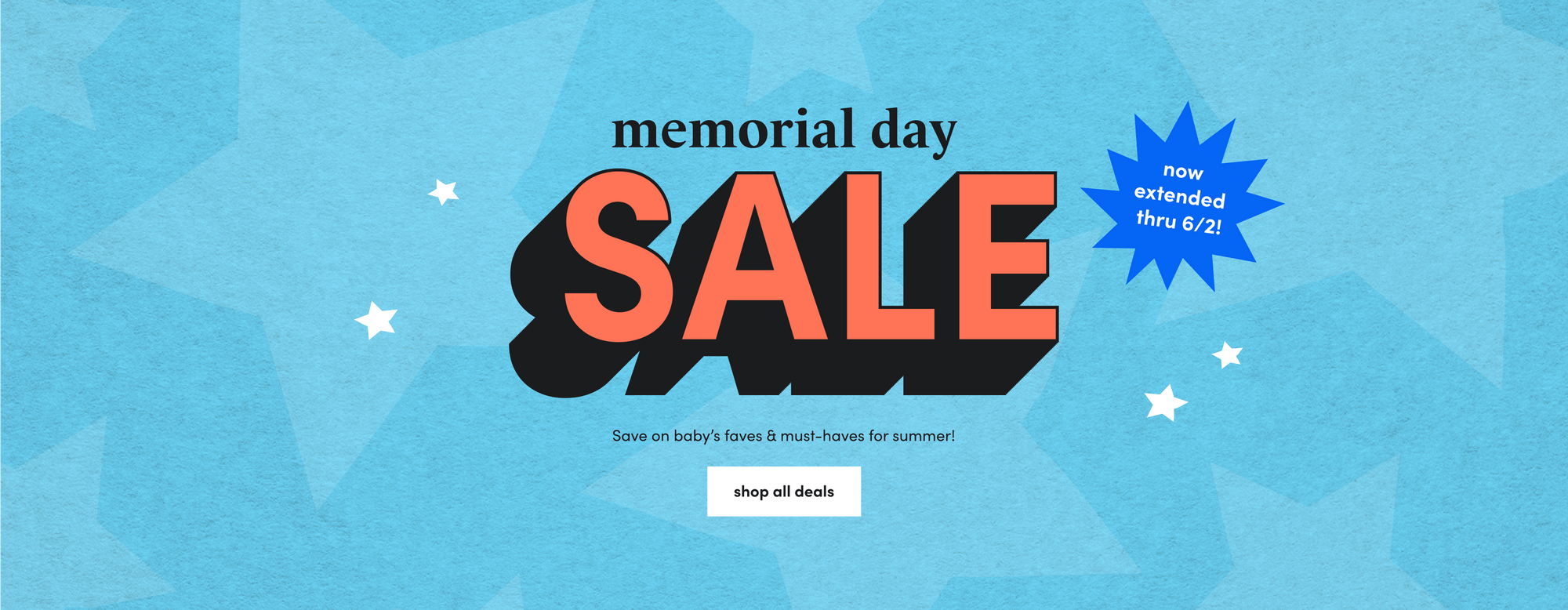memorial day SALE now extended thru 6/2! shop all deals