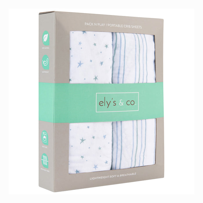 Ely's & Co. Pack N Play I Portable Crib Sheet Set