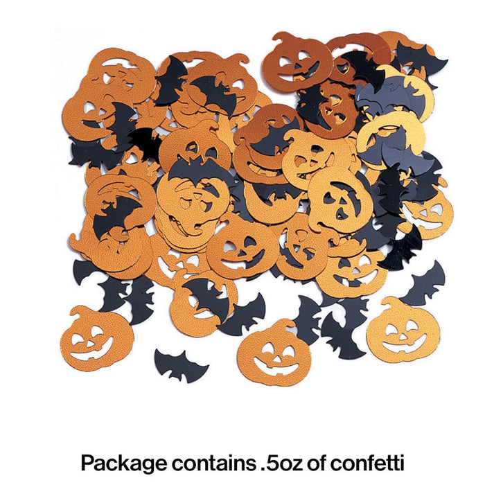 Party Decorations Halloween Bats And Pumpkin Confetti, 0.5 oz