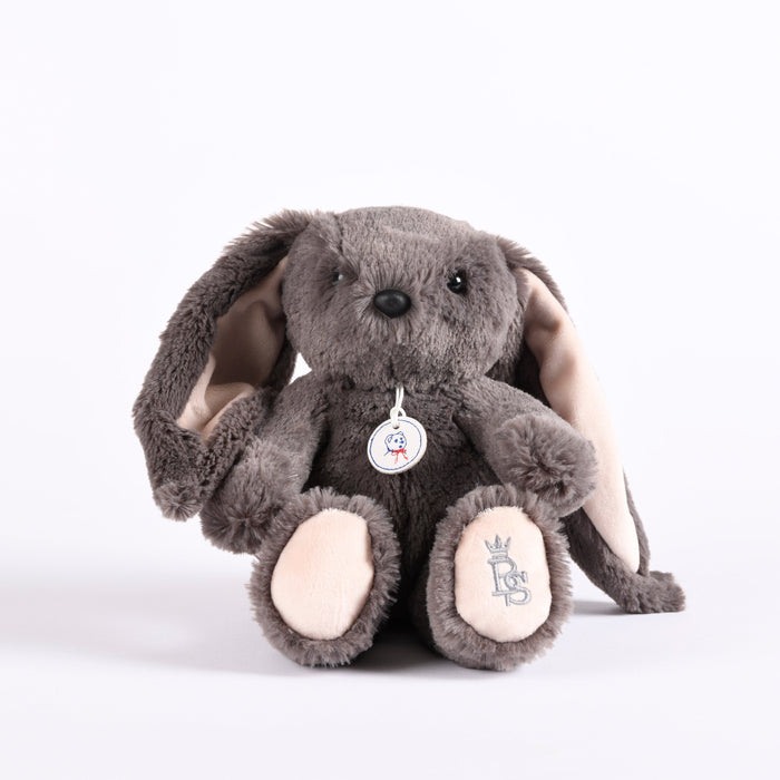 Bebe Sweeny LAPINOU | Grey Plush Bunny Toy (20cm) - Made in France