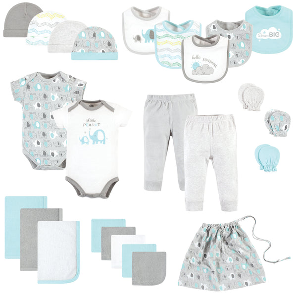 Luvable Friends Layette Baby Starter Set 25-piece, Boy Basic Elephant