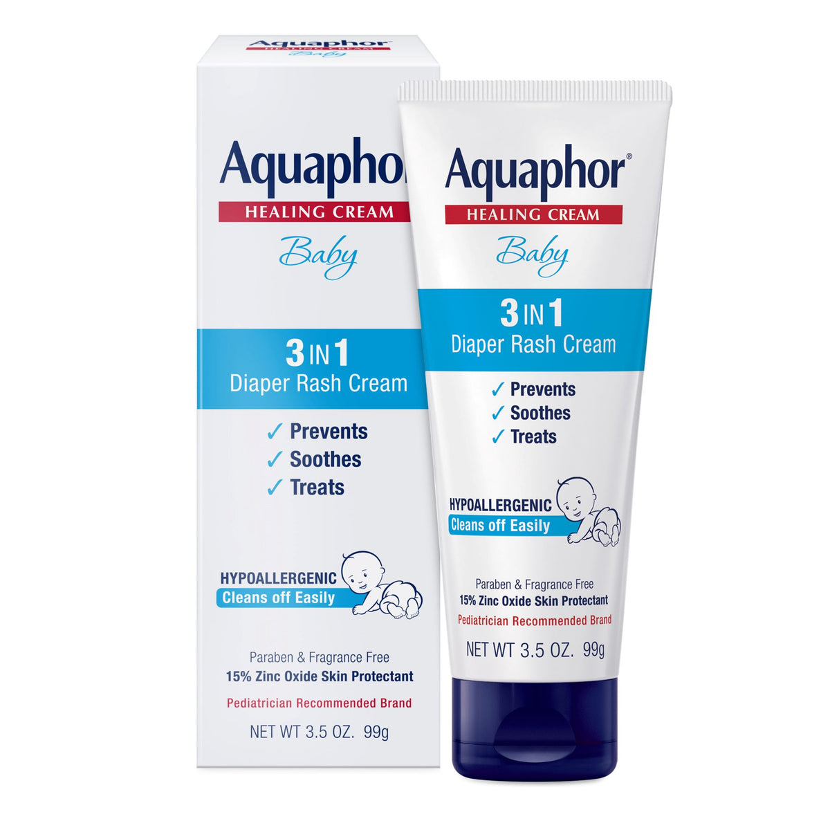 Aquaphor Baby 3 in1 Diaper Rash Cream 3.5 oz. — buybuy BABY