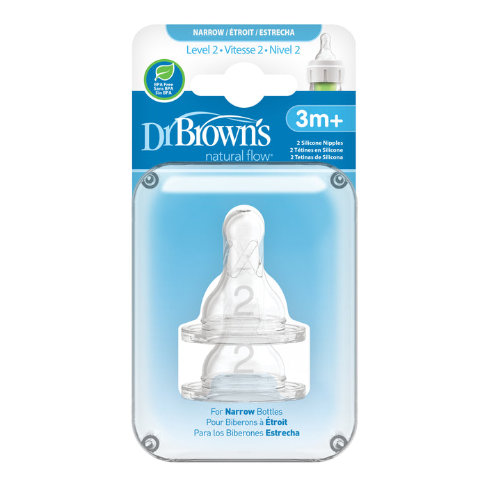 Dr. Brown's Level 2 Narrow Nipple (2 pack)