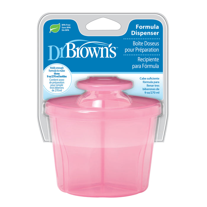 Dr. Brown s Travel Formula Dispenser with Lid BPA Free in Pink