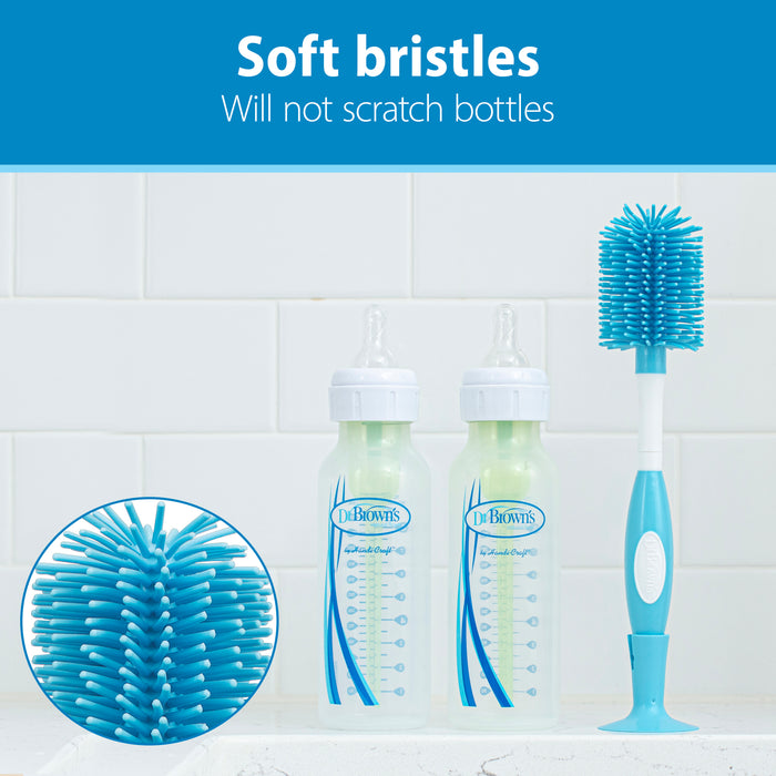 Dr. Brown's Soft Touch Bottle Brush in Blue