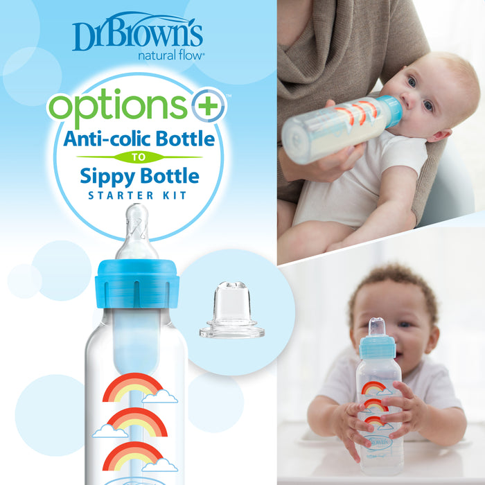 Dr. Brown s Options+ Anti-Colic Baby Bottle to Sippy Bottle Starter Kit