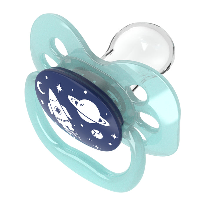 Dr. Brown's Advantage Pacifier with Pacifier Clip, 0-6 Months in Blue
