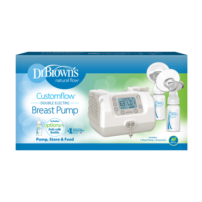Dr. Brown’s Customflow Double Electric Quiet Breast Pump with Softshape Silicone Shields
