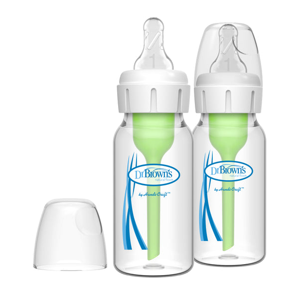 Dr. Brown's Options+ Glass Anti-Colic Baby Bottle - 4oz/2pk