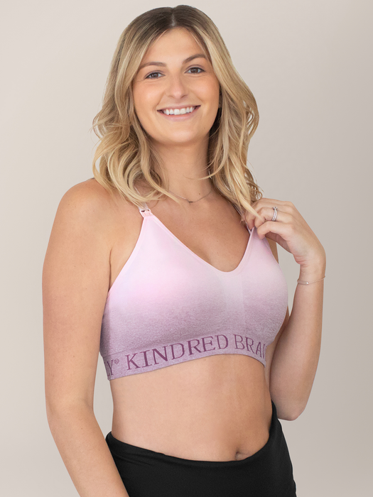 Kindred Bravely Sublime® Hands-Free Pumping & Nursing Sports Bra | Ombre Purple