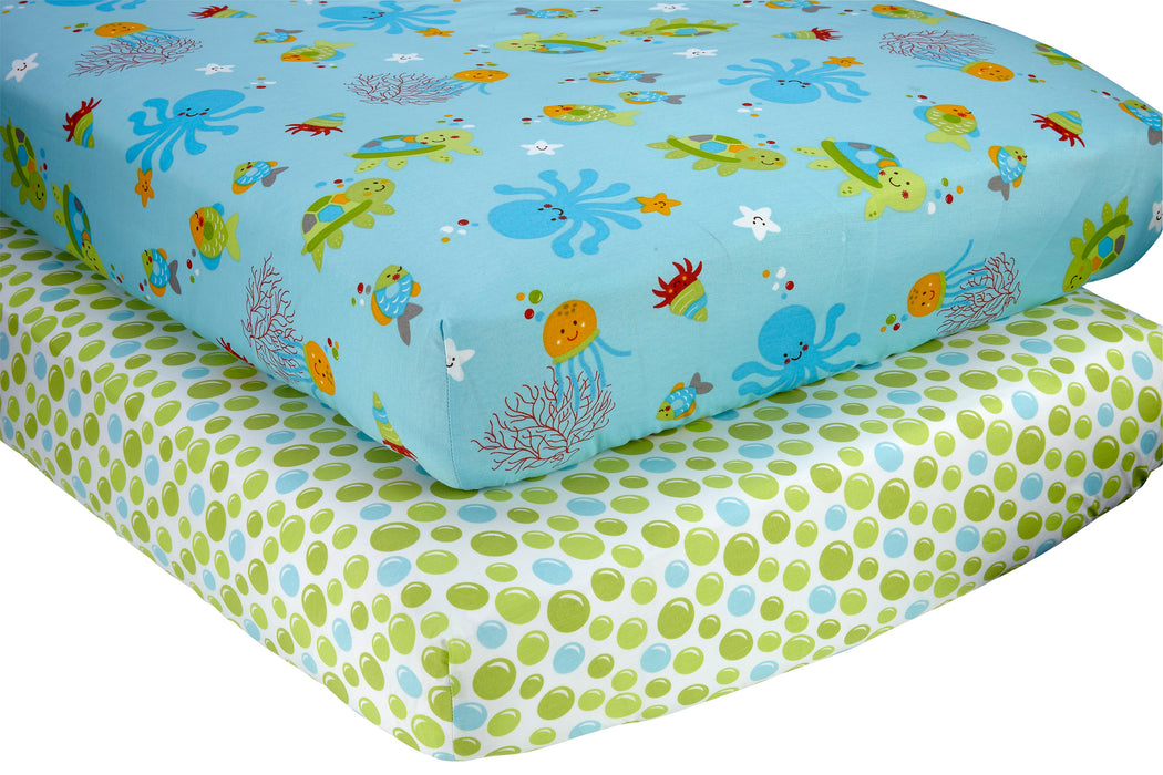 Little Bedding by NoJo Ocean Dreams 2 Pack Crib Sheet