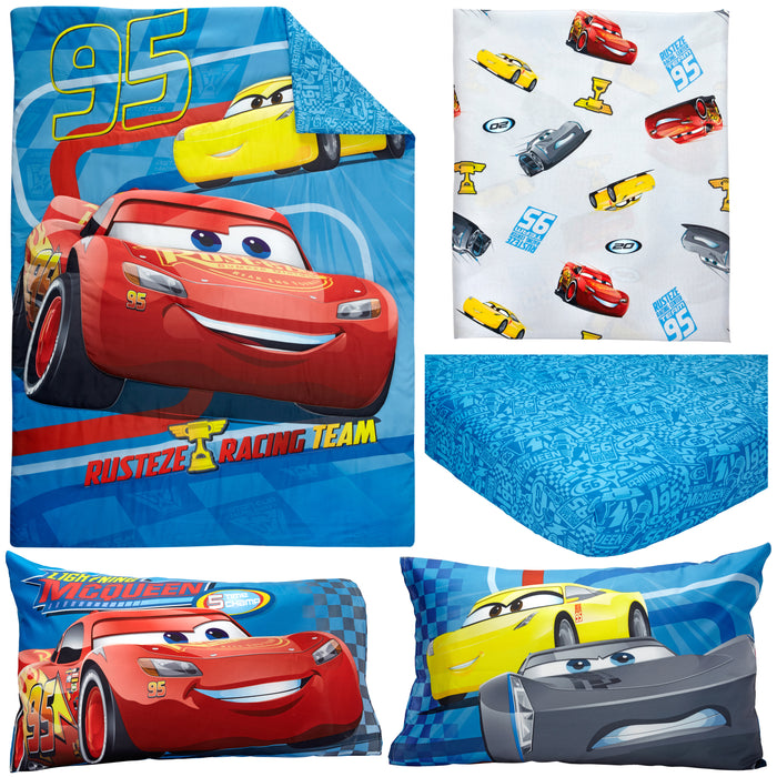 Disney Cars Rusteze Racing Team 4pc  Toddler Bed Set