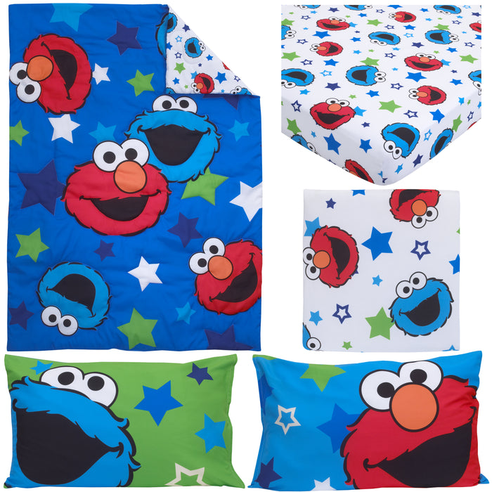 Sesame Street Awesome Buds 4pc Toddler Bed Set