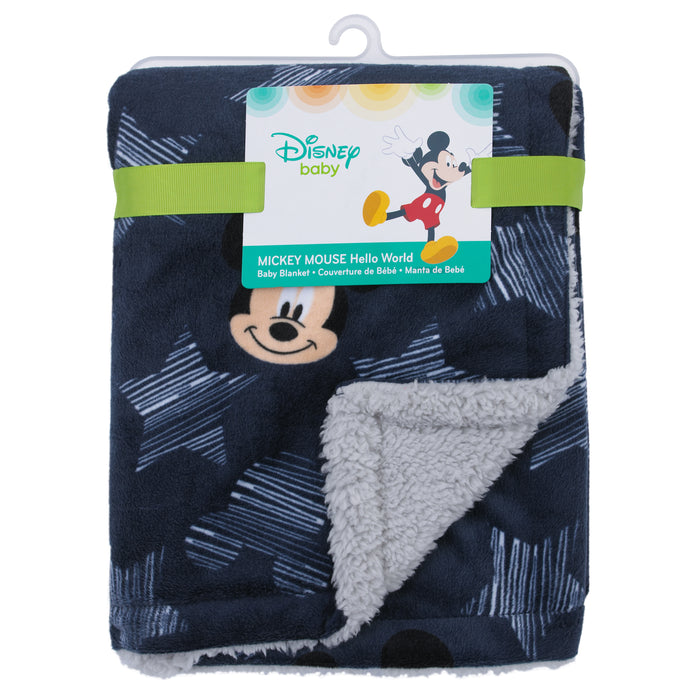 Disney Mickey Mouse Hello World Super Soft Baby Blanket