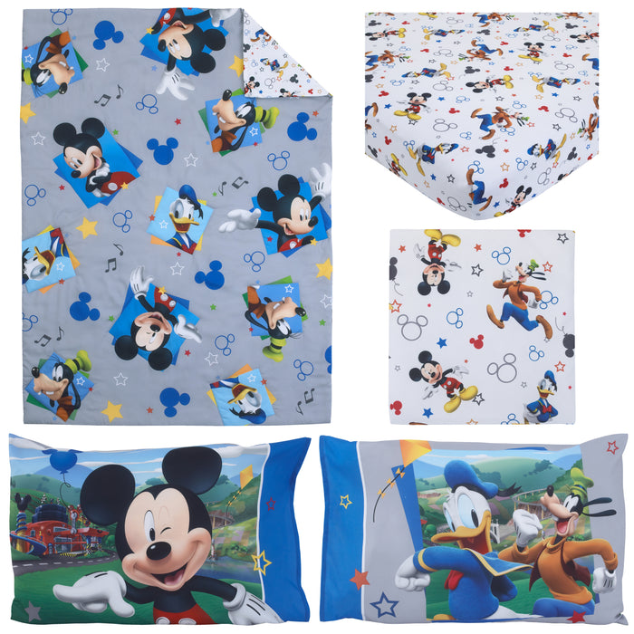 Disney Mickey Mouse Having Fun 4pc Toddler Bed Set