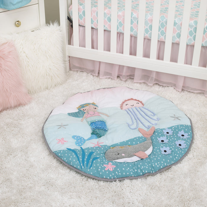 NoJo Sugar Reef Mermaid 4 Piece Nursery Crib Bedding Set