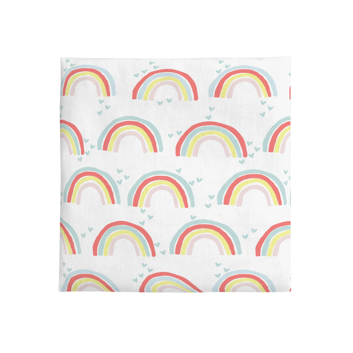 NoJo Super Soft Rainbow Nursery Mini Crib Fitted Sheet