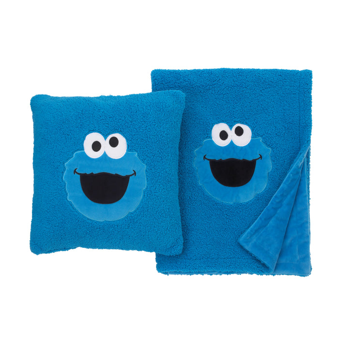 Sesame Street Cookie Monster Sherpa Toddler Pillow
