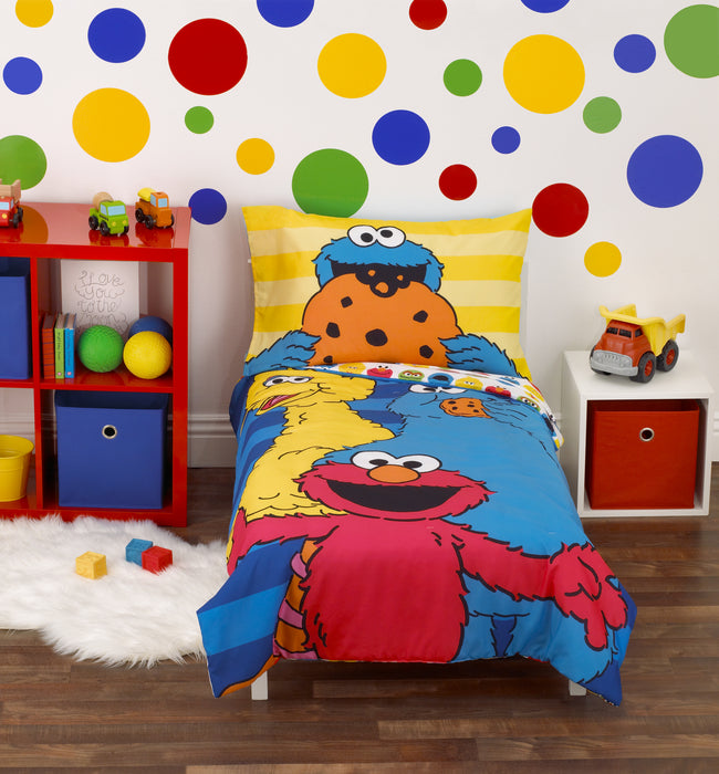 Sesame Street Sesame Street Best Friends 4pc Toddler Bed Set