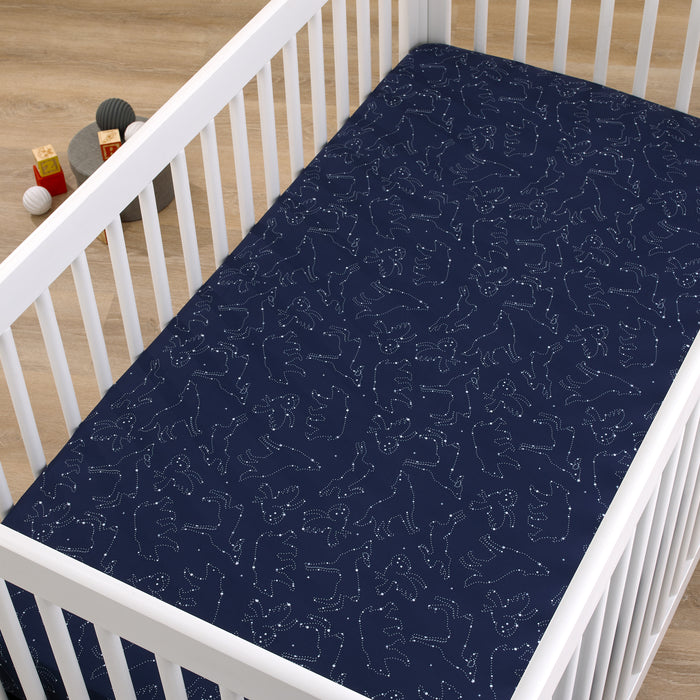 NoJo Super Soft Cosmic Constellations Nursery Crib Fitted Sheet