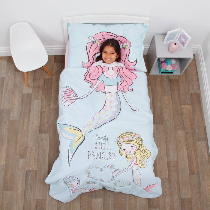 Everything Kids Mermaid 4 Piece Toddler Bed Set