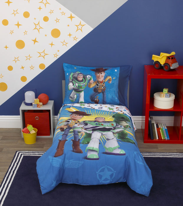 Disney Toy Story 4 Toys in Action 4pc Toddler Bed Set