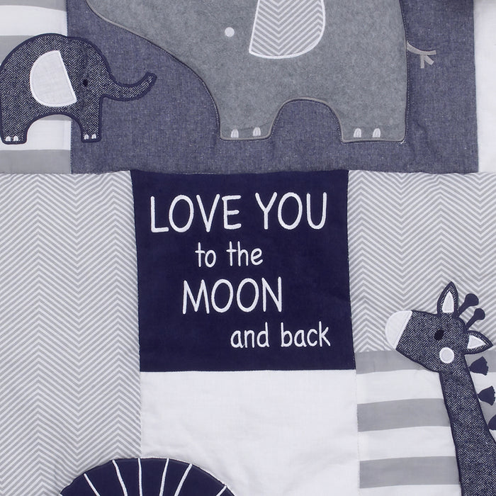 NoJo Love You To The Moon 4 Piece Nursery Crib Bedding Set