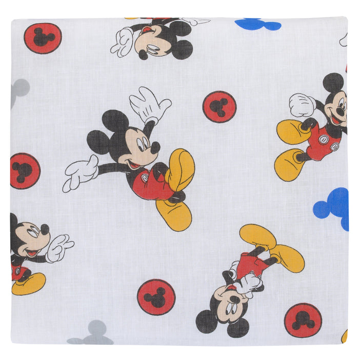 Disney Mickey Mouse 2 Piece Toddler Sheet Set with Fitted Crib Sheet and Pillowcase