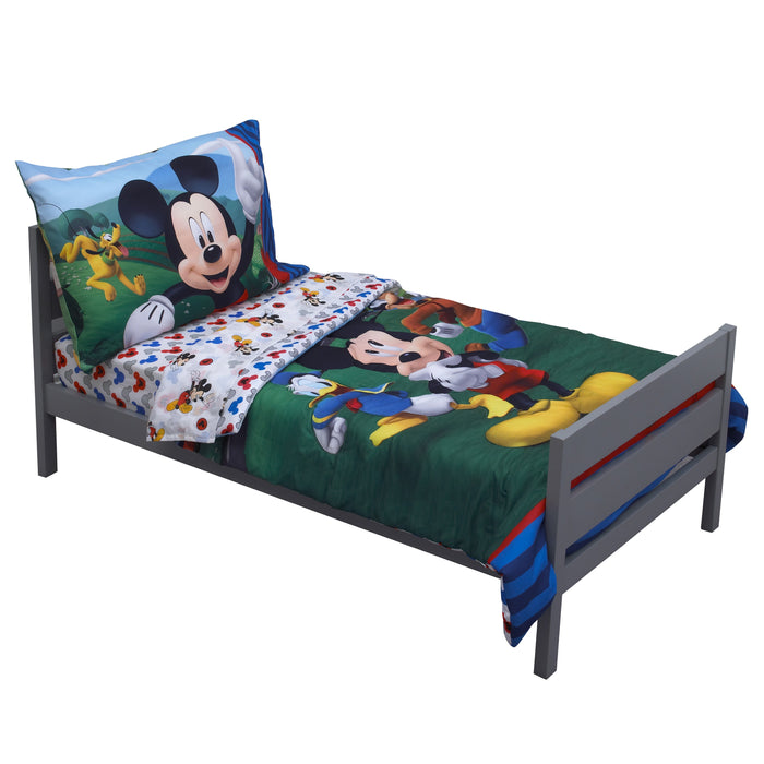 Disney Mickey Mouse 2 Piece Toddler Sheet Set with Fitted Crib Sheet and Pillowcase