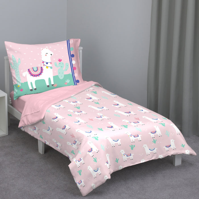 Everything Kids Ek Llama 4pc Toddler Bed Set