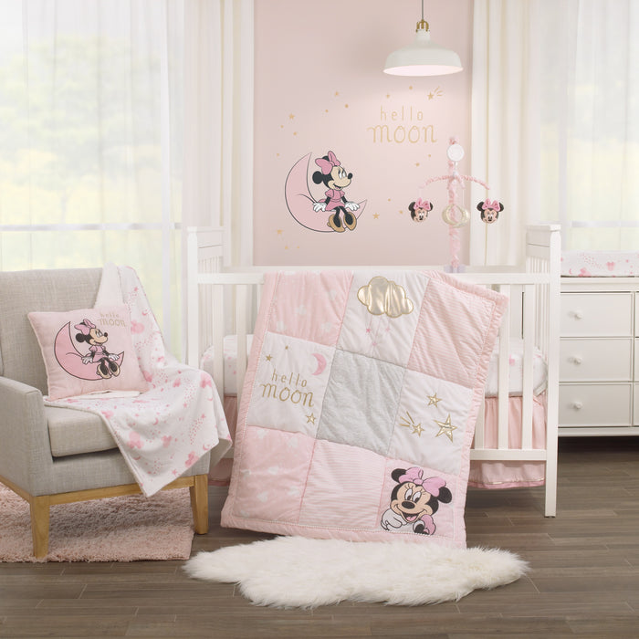 Disney Minnie Mouse Twinkle Twinkle Minnie 3 Piece Crib Bedding Set