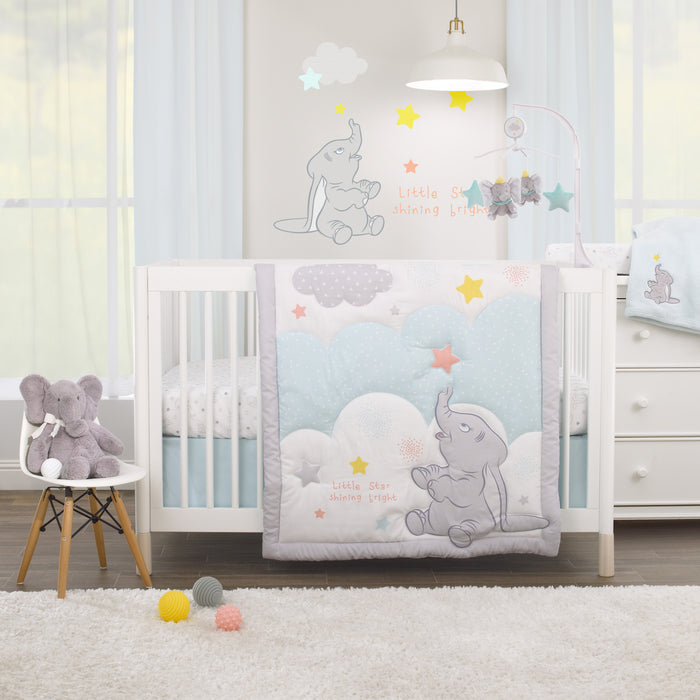 Disney Dumbo, Shine Bright Little Star, Fitted Crib Sheet