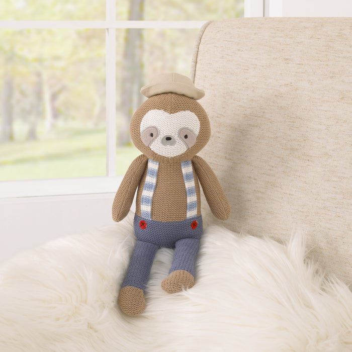 Cuddle Me Sloth Knit Plush Stuffed Animal