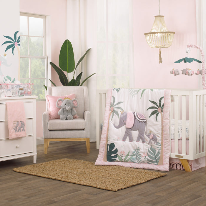 NoJo Tropical Princess 4 Piece Crib Bedding Set
