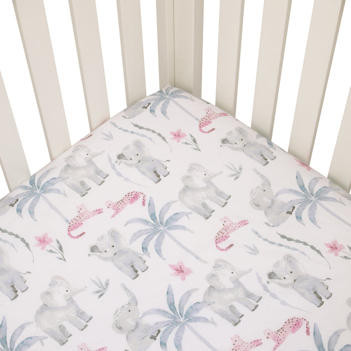 NoJo Tropical Princess 100% Cotton Fitted Crib Sheet