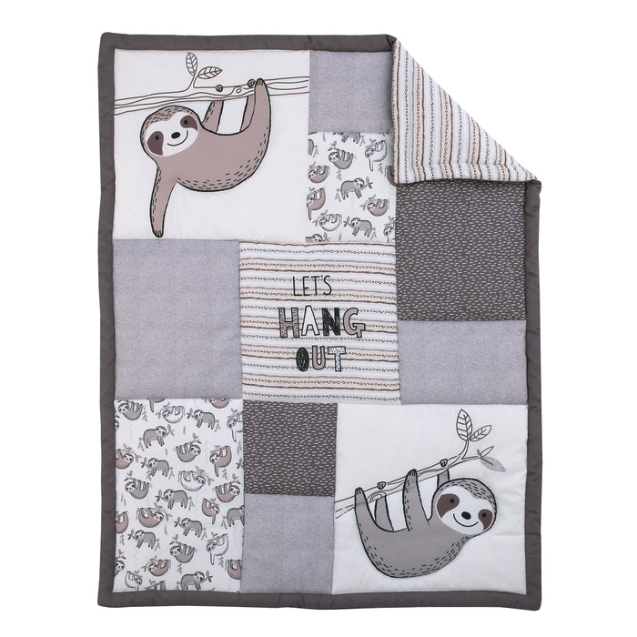 Little Love by NoJo Sloth Let's Hang Out 3 Piece Nursery Crib Bedding Set