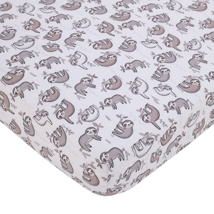 Little Love by NoJo Sloth Let's Hang Out Fitted Crib Sheet
