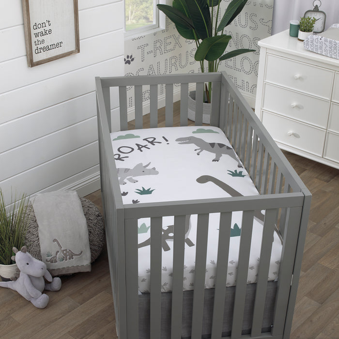 NoJo Baby-Saurus Photo Op ROAR Nursery Fitted Crib Sheet