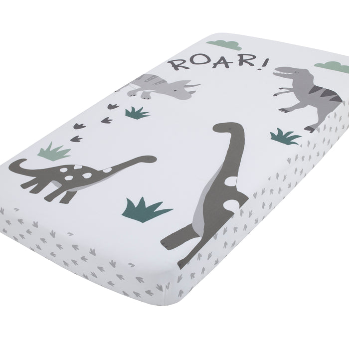 NoJo Baby-Saurus Photo Op ROAR Nursery Fitted Crib Sheet