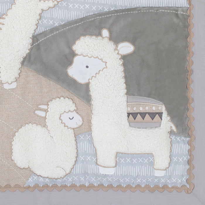 NoJo Mama's Little Llama 4 Piece Nursery Crib Bedding Set