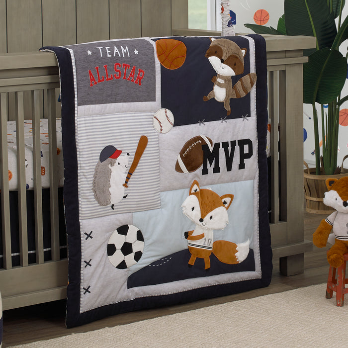 NoJo Team All Star 4 Piece Nursery Crib Bedding Set